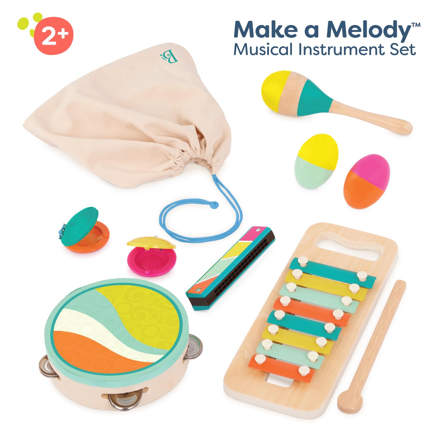 Amazon.com: B. toys – Make a Melody – 9 Pieces Wooden Musical